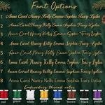 Font Options & Thread Colors
